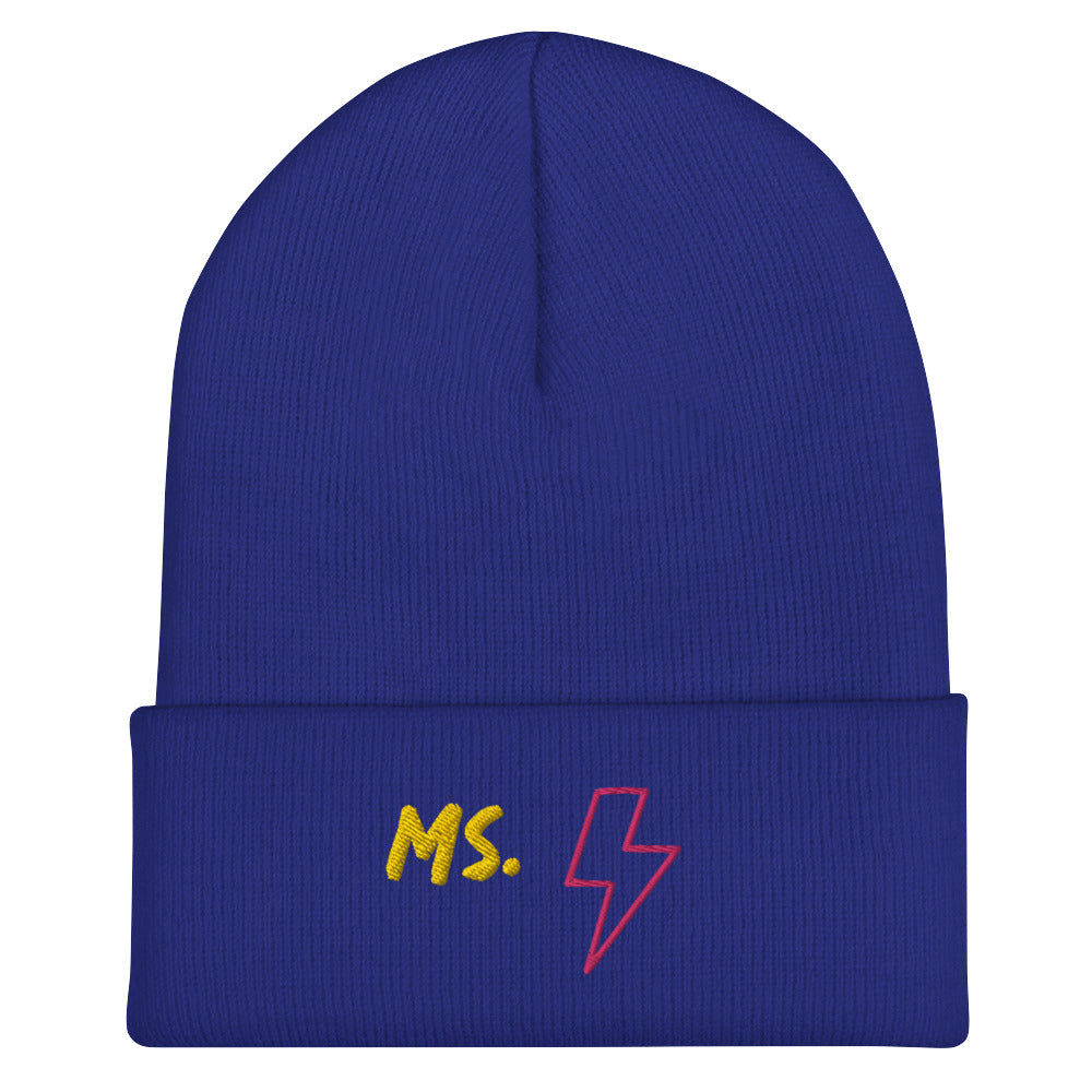 Ms. Kamala Khan Embroidered Cuffed Beanie