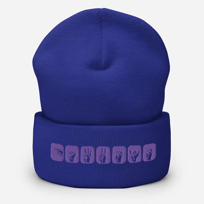 Clint Barton ASL (Hawkeye) Embroidered Cuffed Beanie