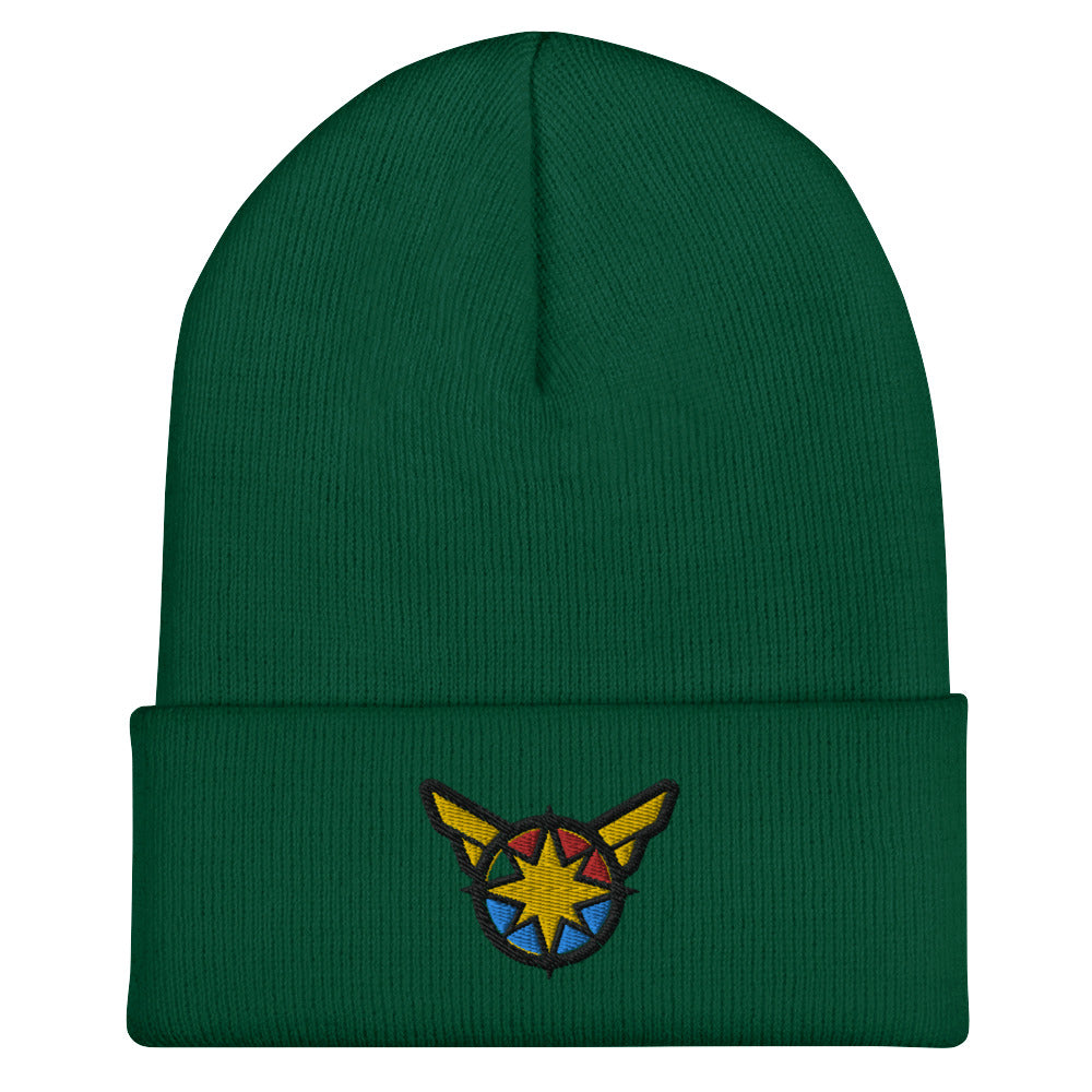 Captain Carol Danvers Embroidered Cuffed Beanie