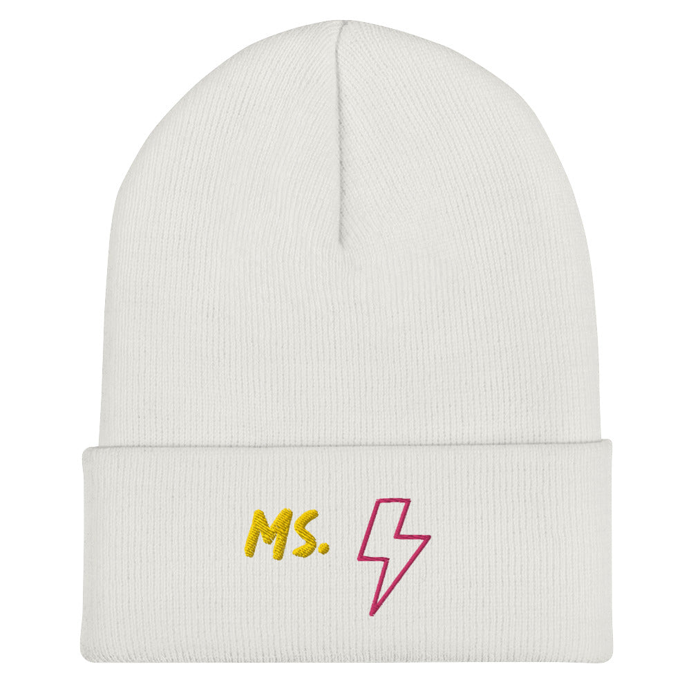 Ms. Kamala Khan Embroidered Cuffed Beanie