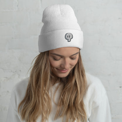 Mystique Skull Embroidered Cuffed Beanie