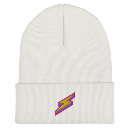 Intergalactic Lightning Bolt Embroidered Cuffed Beanie