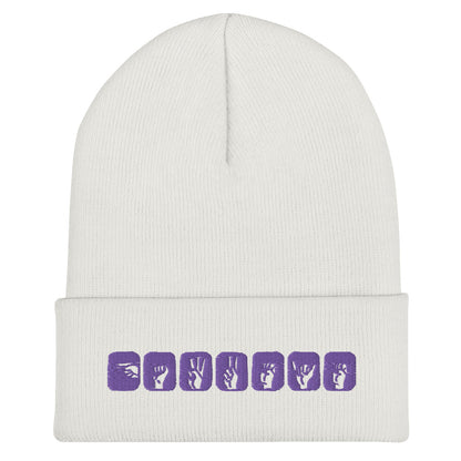 Clint Barton ASL (Hawkeye) Embroidered Cuffed Beanie