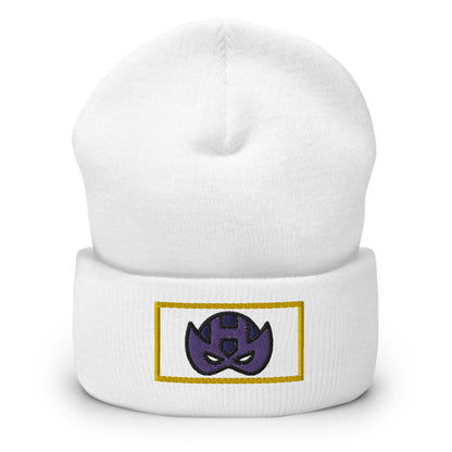 Clint Barton Mask Embroidered Cuffed Beanie