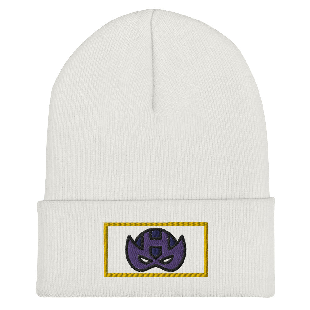 Clint Barton Mask Embroidered Cuffed Beanie