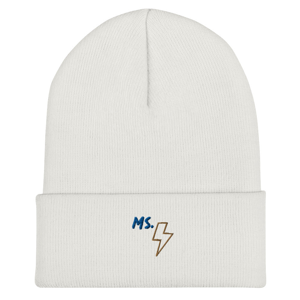 Ms. Kamala Khan (Gold Bolt) Embroidered Cuffed Beanie