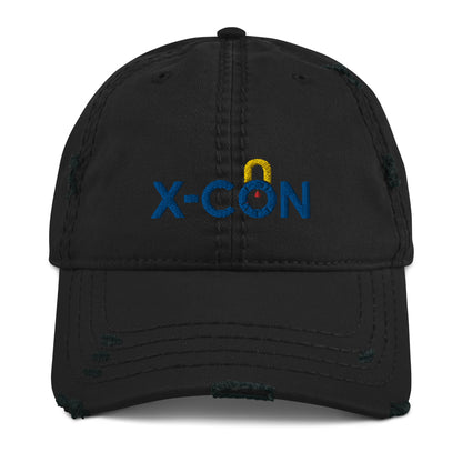 X-CON Security Embroidered Distressed Hat