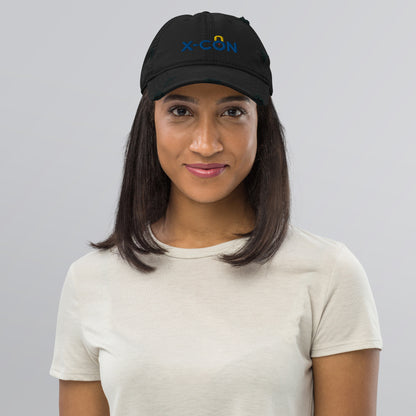 X-CON Security Embroidered Distressed Hat