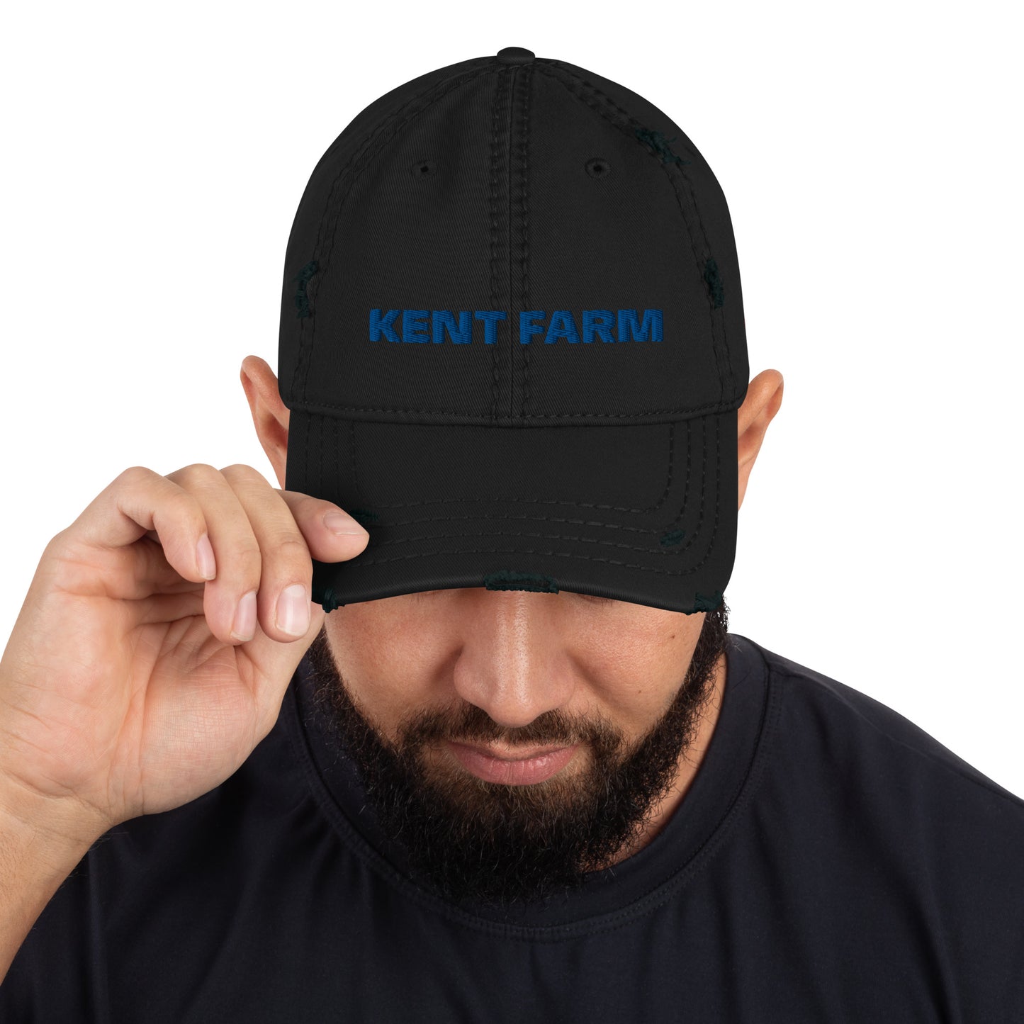 Kent Farm Embroidered Distressed Hat