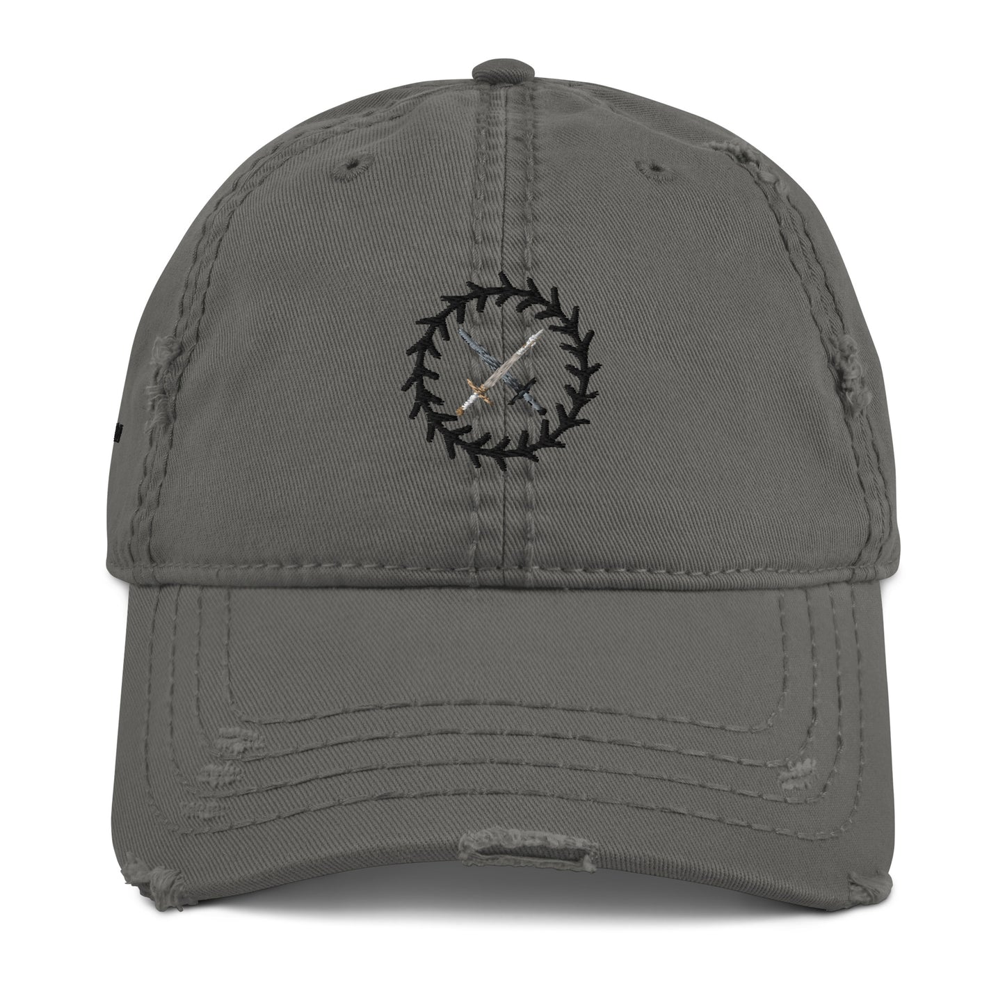 Two Swords of Geralt Embroidered Distressed Hat