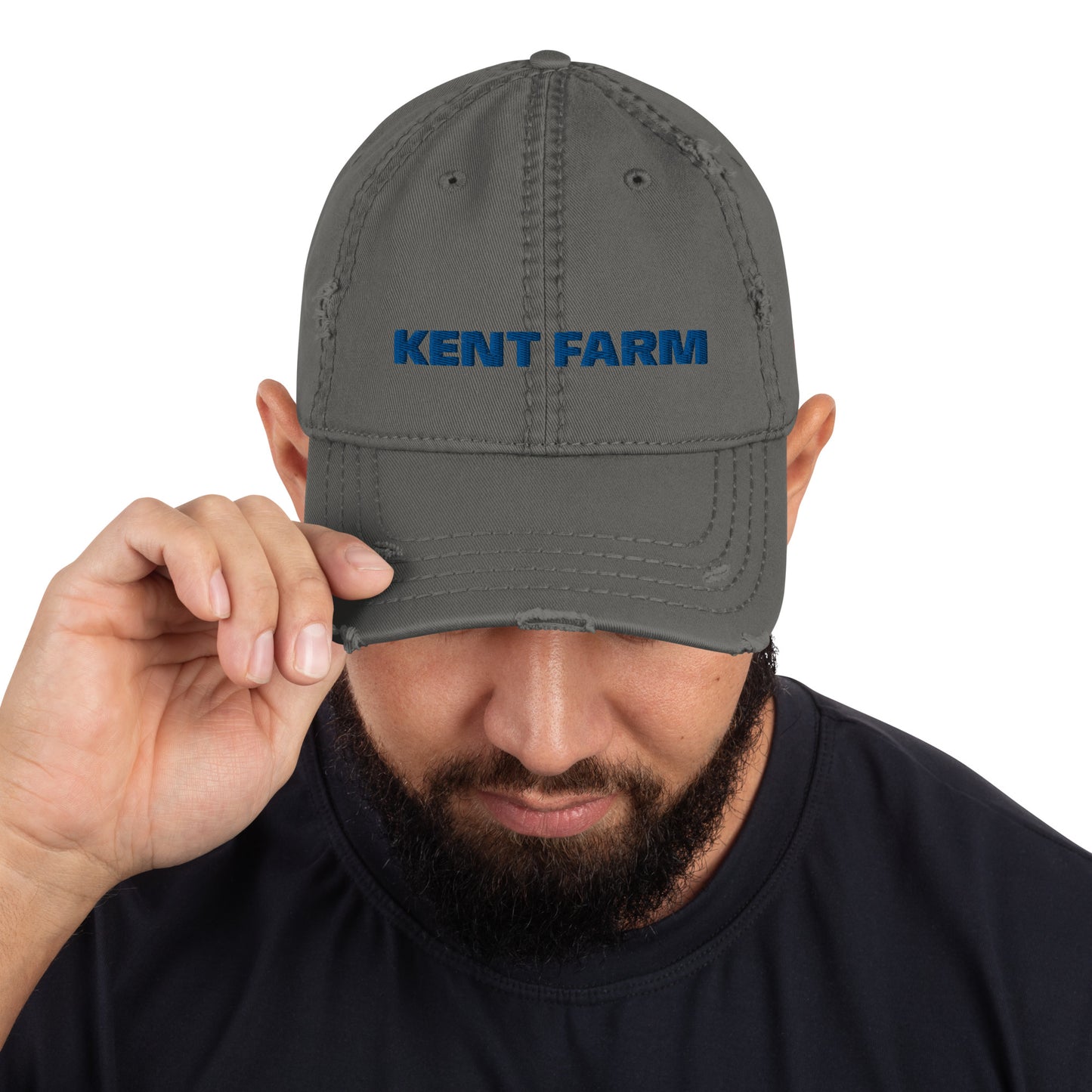 Kent Farm Embroidered Distressed Hat