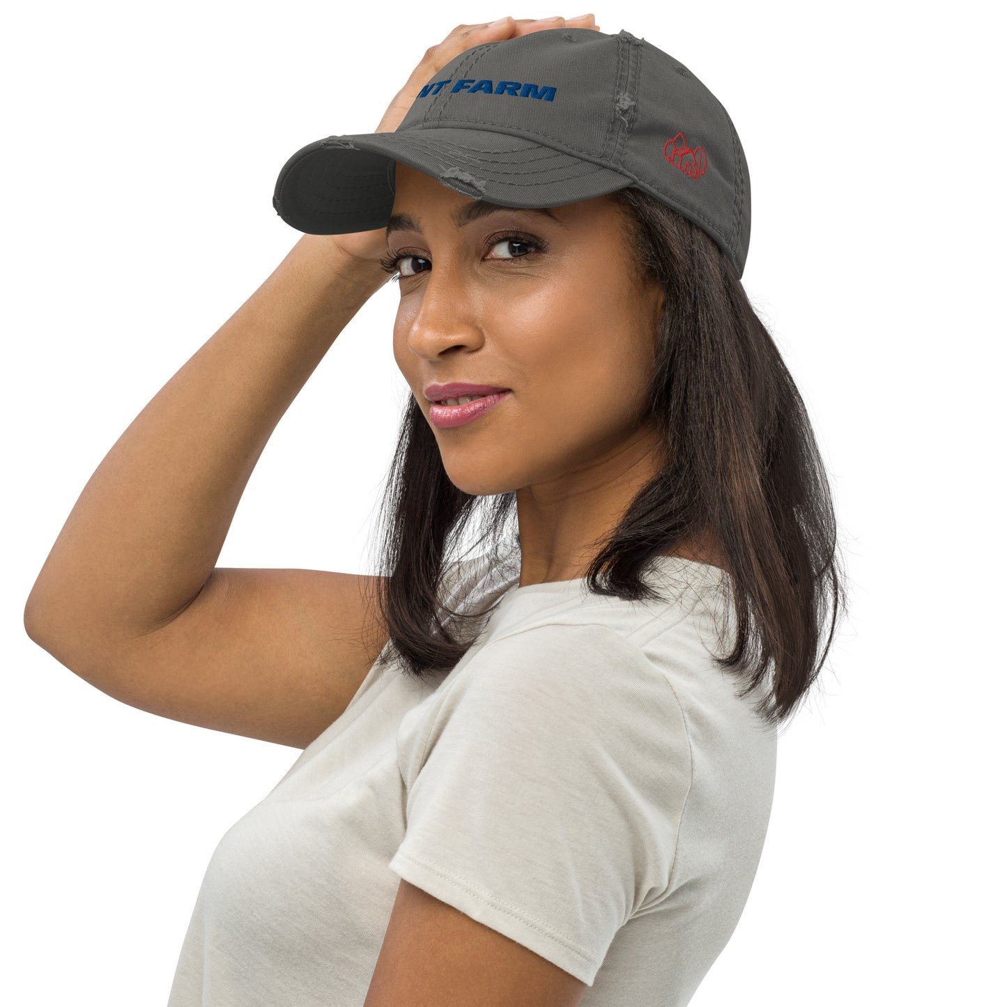 Kent Farm Embroidered Distressed Hat