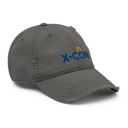 X-CON Security Embroidered Distressed Hat