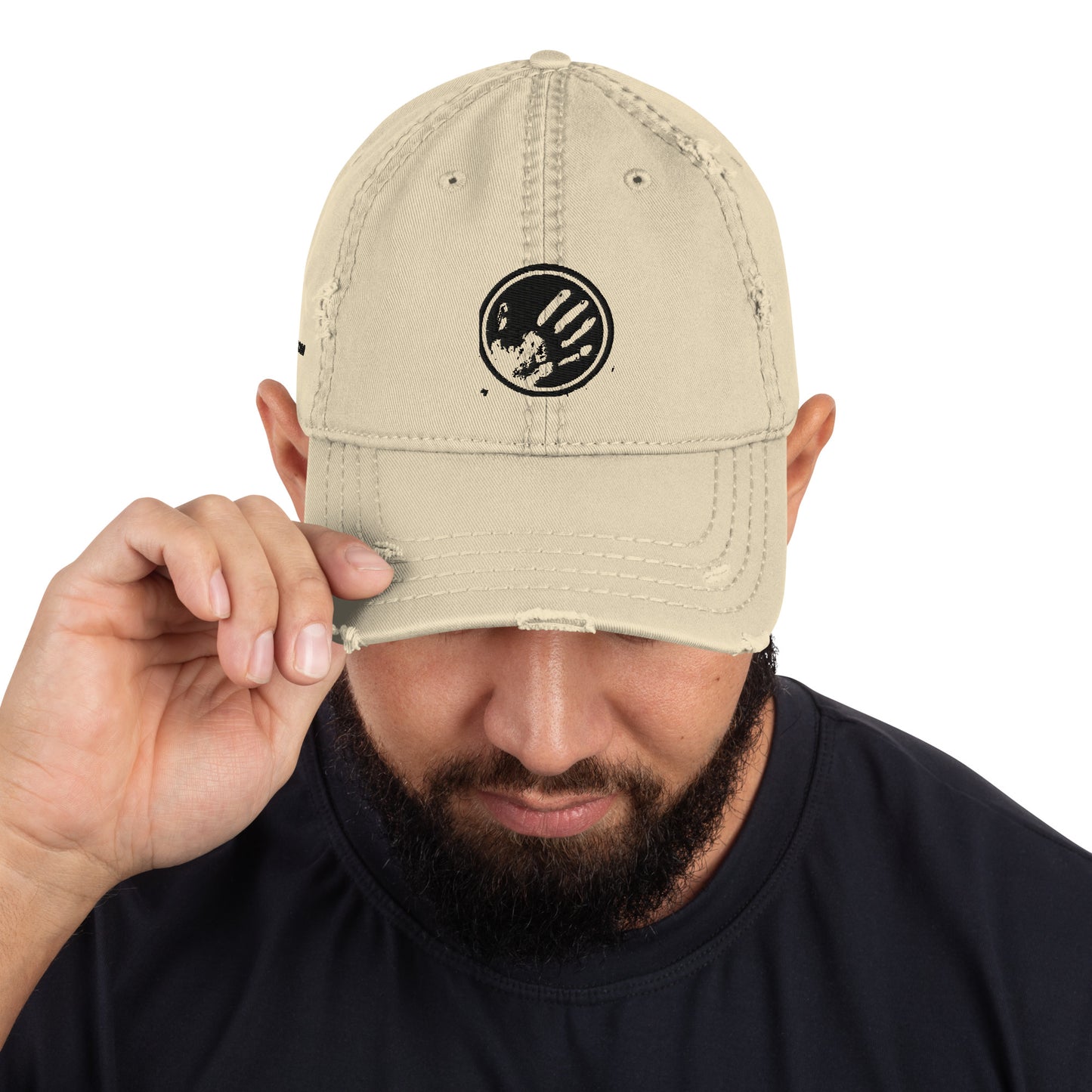 Echo Logo Embroidered Distressed Hat