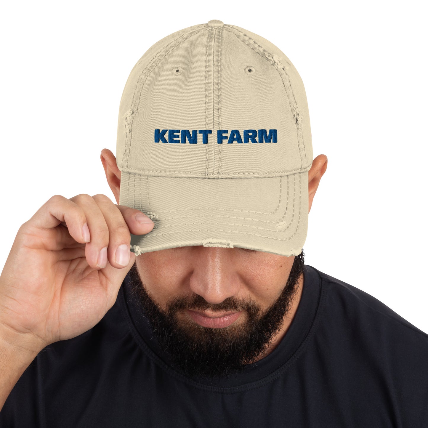 Kent Farm Embroidered Distressed Hat