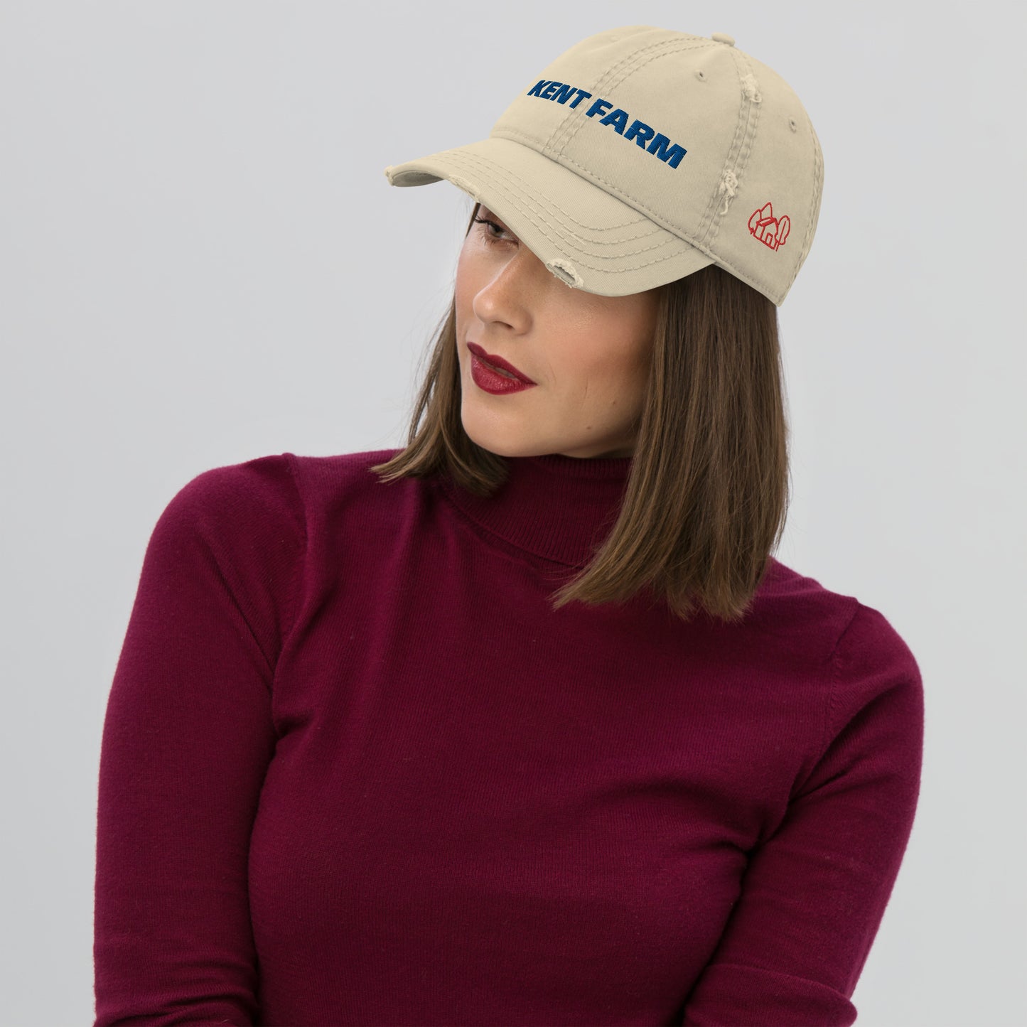 Kent Farm Embroidered Distressed Hat