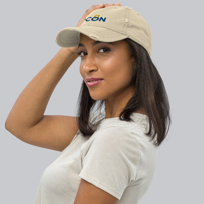 X-CON Security Embroidered Distressed Hat