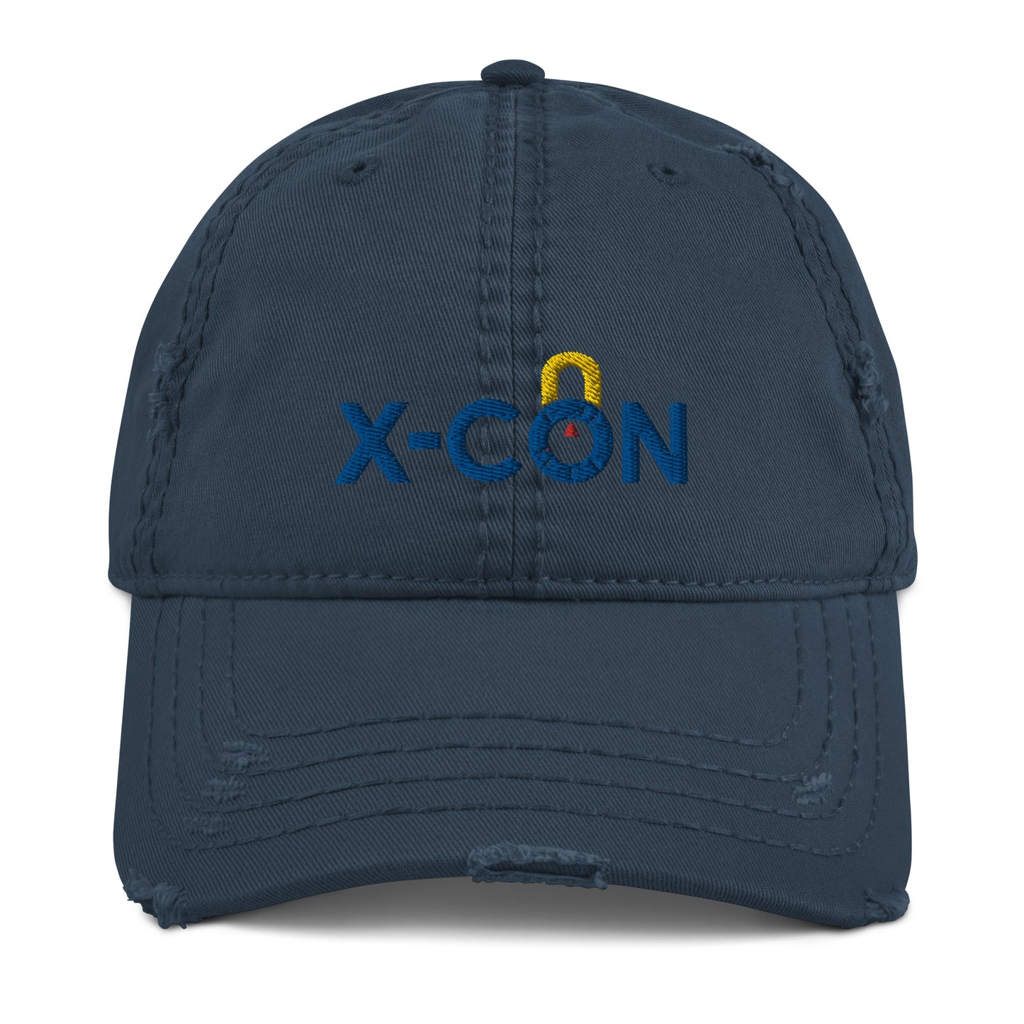 X-CON Security Embroidered Distressed Hat