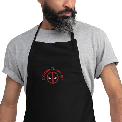 Deadpool Did I Leave The Stove On? Embroidered Apron