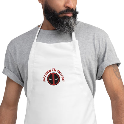 Deadpool Did I Leave The Stove On? Embroidered Apron