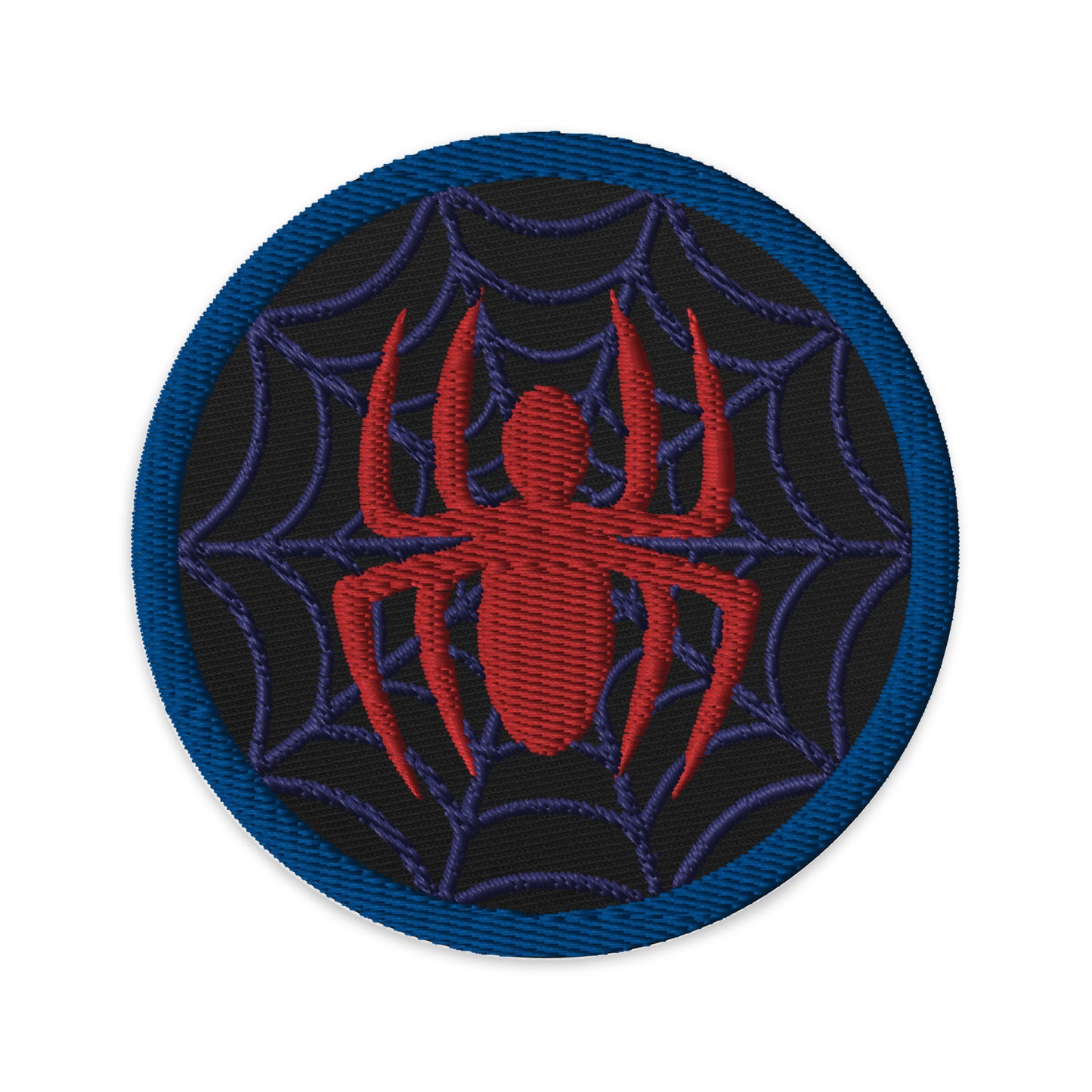 Classic Red Spider-Man Logo with Blue Web Embroidered Iron-on/Sew-on Patch