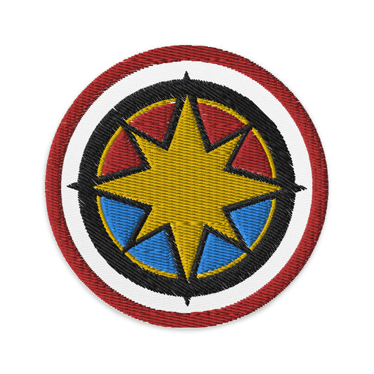 Captain Carol Danvers (Circle) Embroidered Iron-on/Sew-on Patch