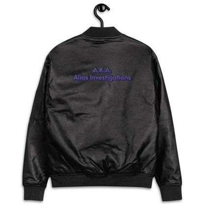 Jessica Jones A.K.A. Alias Investigations Embroidered Leather Bomber Jacket