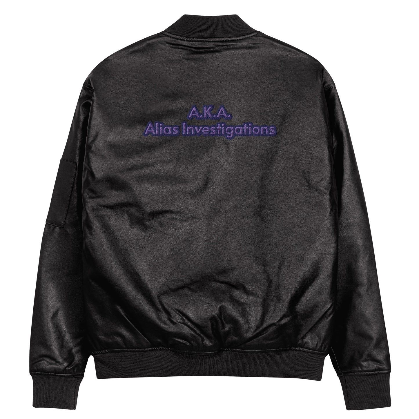 Jessica Jones A.K.A. Alias Investigations Embroidered Leather Bomber Jacket