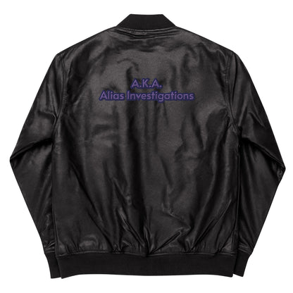 Jessica Jones A.K.A. Alias Investigations Embroidered Leather Bomber Jacket