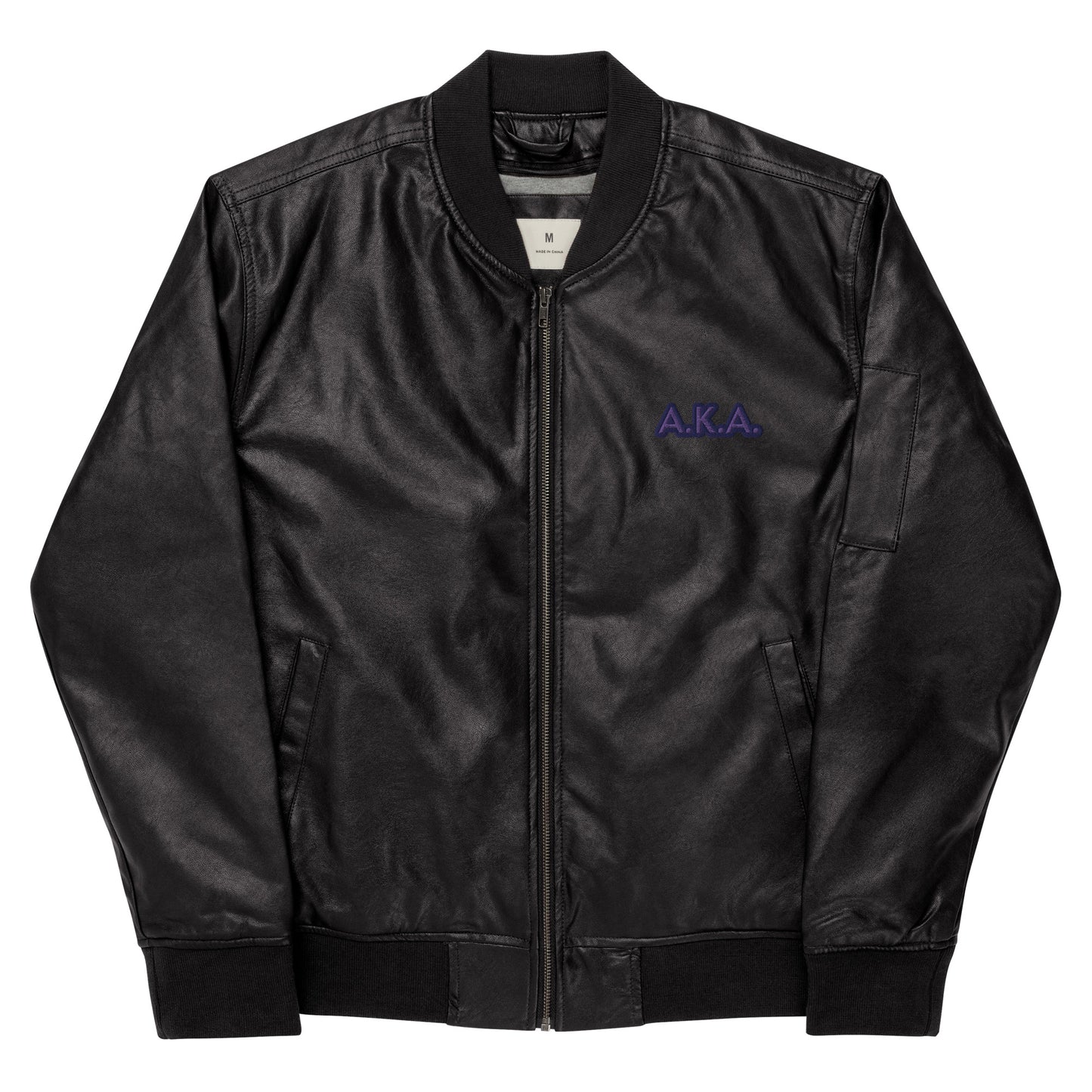 "A.K.A." Jessica Jones Costume Embroidered Leather Bomber Jacket