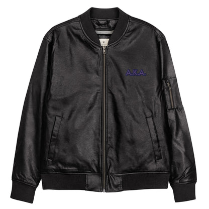 "A.K.A." Jessica Jones Costume Embroidered Leather Bomber Jacket