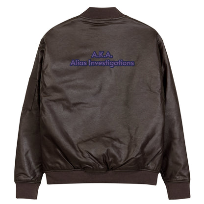 Jessica Jones A.K.A. Alias Investigations Embroidered Leather Bomber Jacket