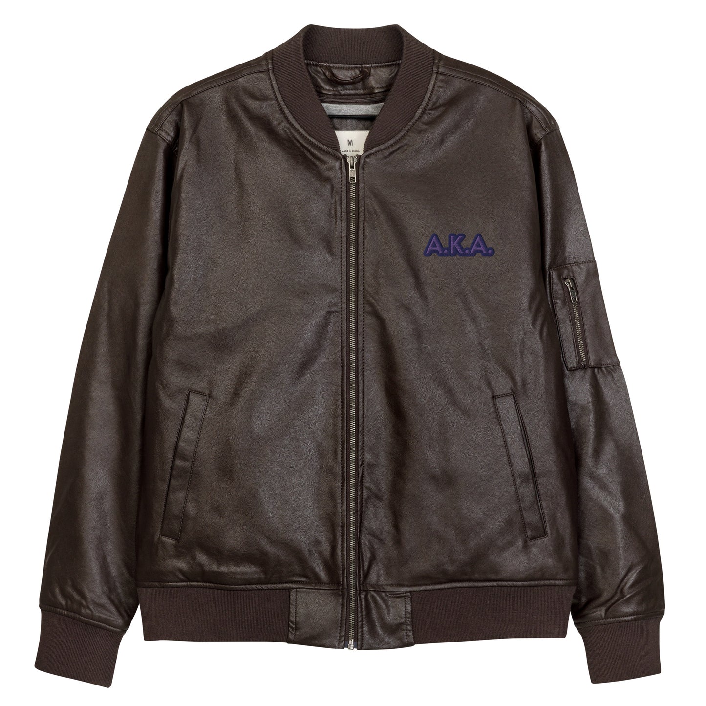 "A.K.A." Jessica Jones Costume Embroidered Leather Bomber Jacket