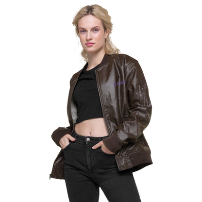 Jessica Jones A.K.A. Alias Investigations Embroidered Leather Bomber Jacket