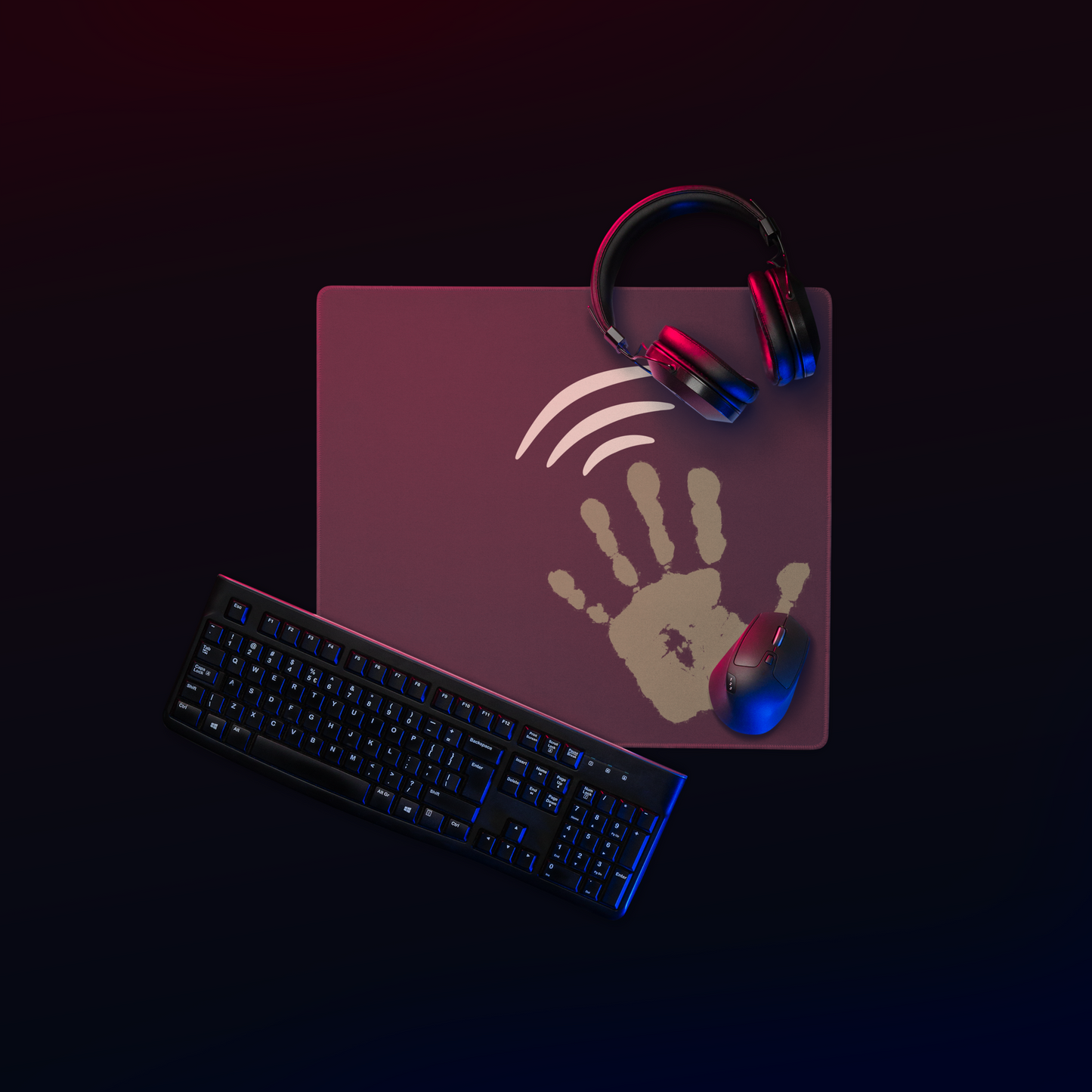 Echo Handprint Gaming Mouse Pad