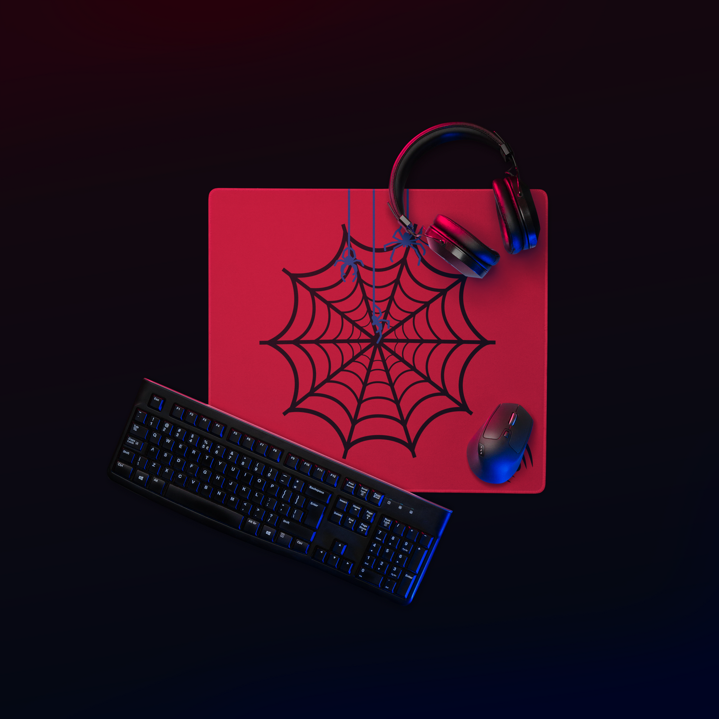 Spiders & Web + Classic Spider Logo Gaming Mouse Pad