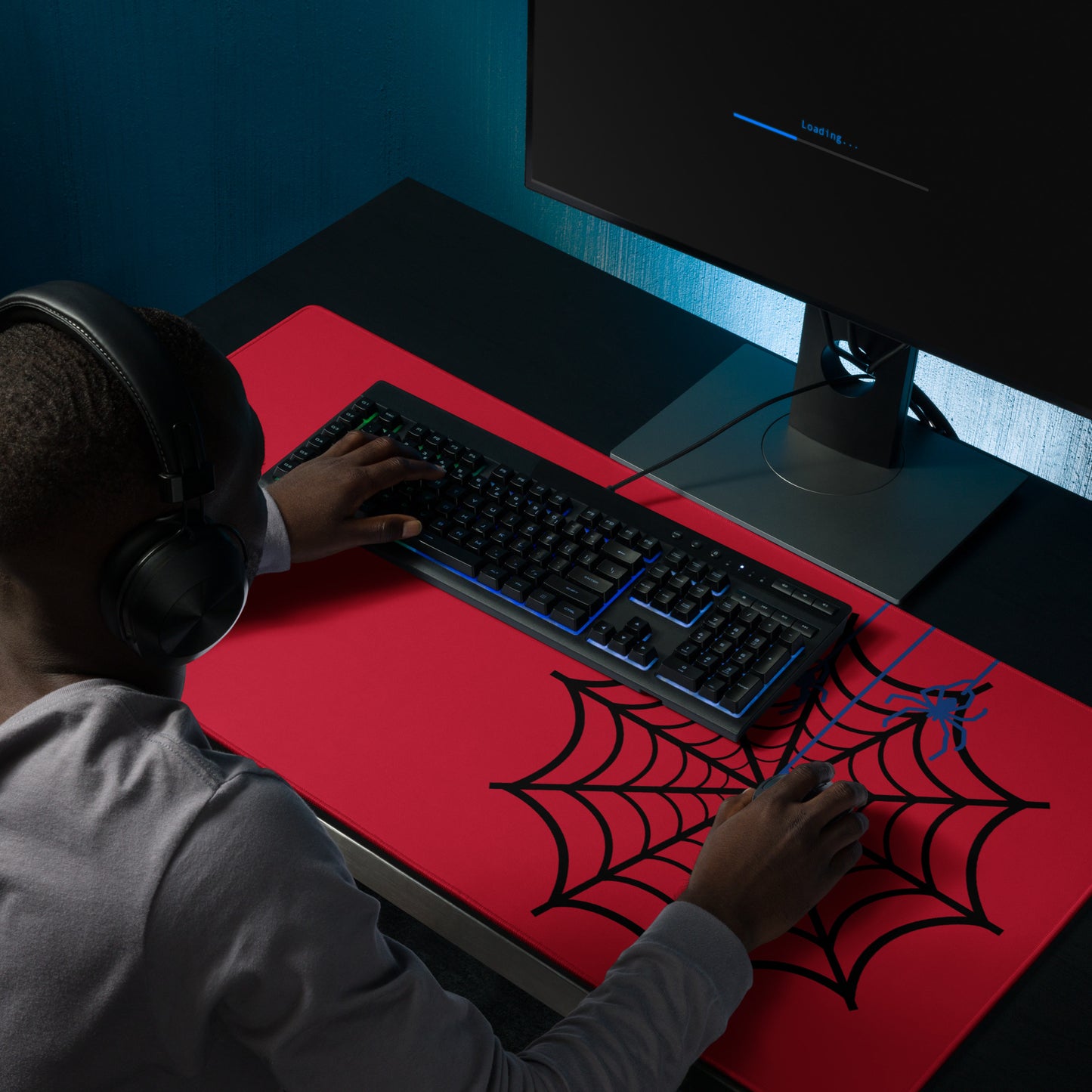 Spiders & Web + Classic Spider Logo Gaming Mouse Pad