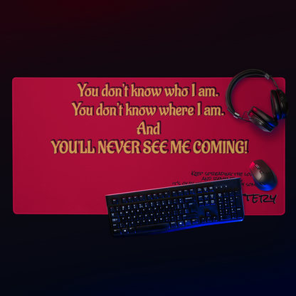 Trevor Slattery Quote with Fan Autograph Gaming Mouse Pad