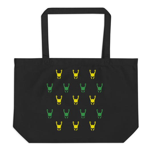 Loki Helmet (Two) Large Organic Tote Bag