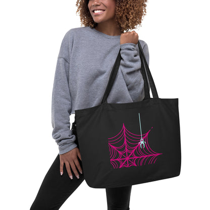 Spider-Gwen (Two) Large Organic Tote Bag