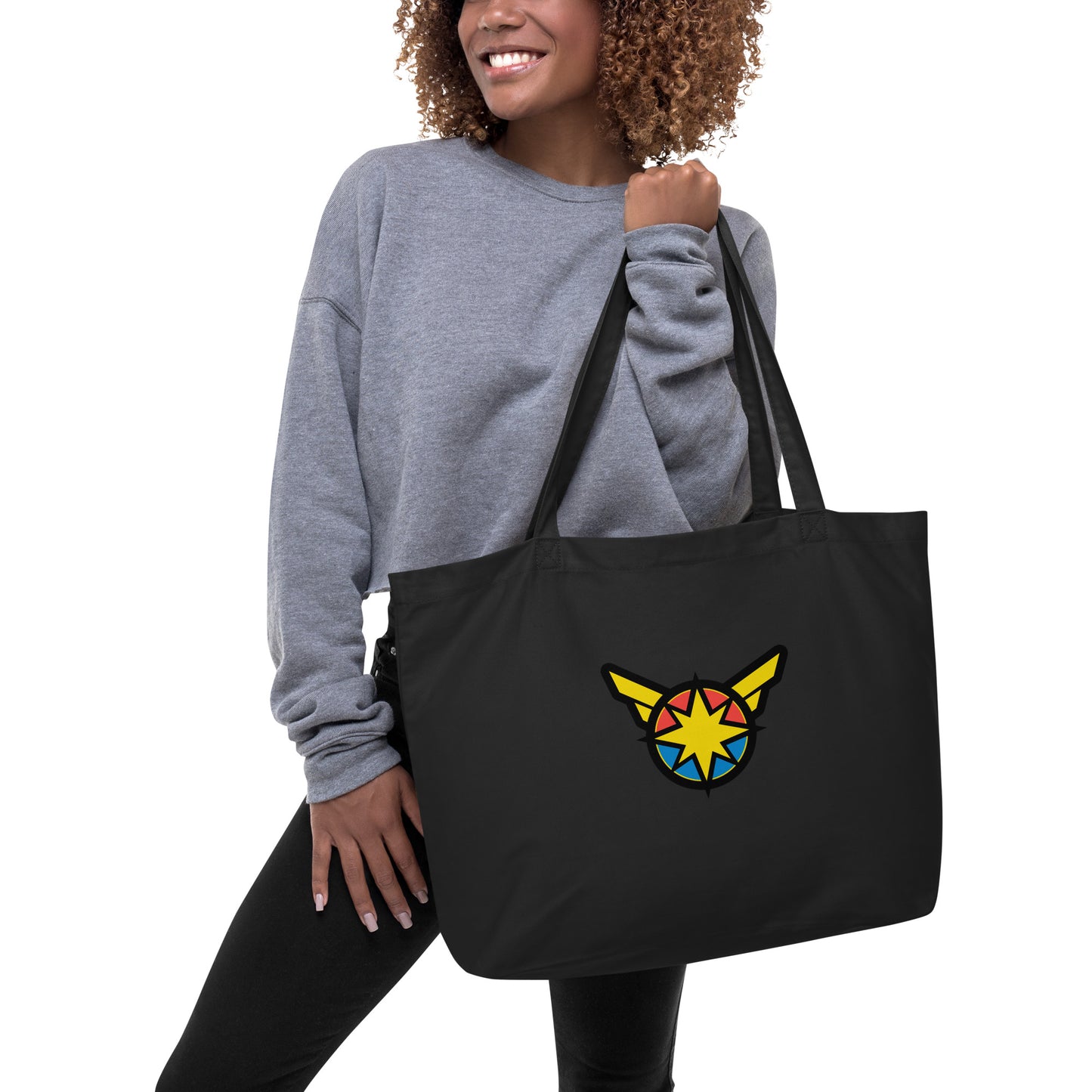 Captain Carol Danvers Large Organic Tote Bag