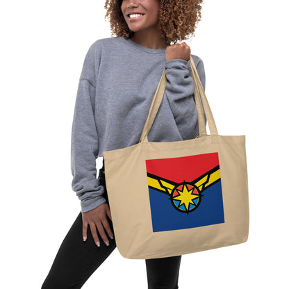 Captain Carol Danvers (Two) Large Organic Tote Bag