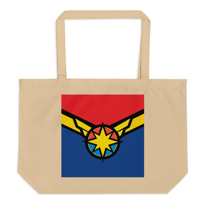 Captain Carol Danvers (Two) Large Organic Tote Bag