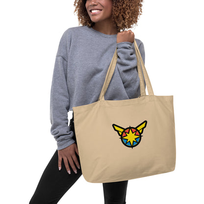 Captain Carol Danvers Large Organic Tote Bag