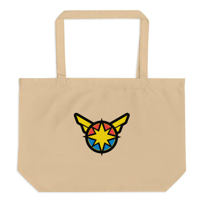 Captain Carol Danvers Large Organic Tote Bag