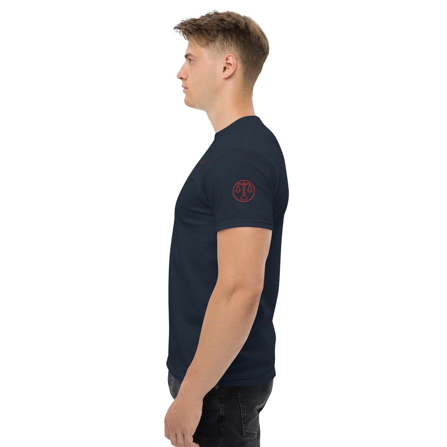 Matt Murdock Braille "Daredevil-The Man Without Fear" Embroidered Tee