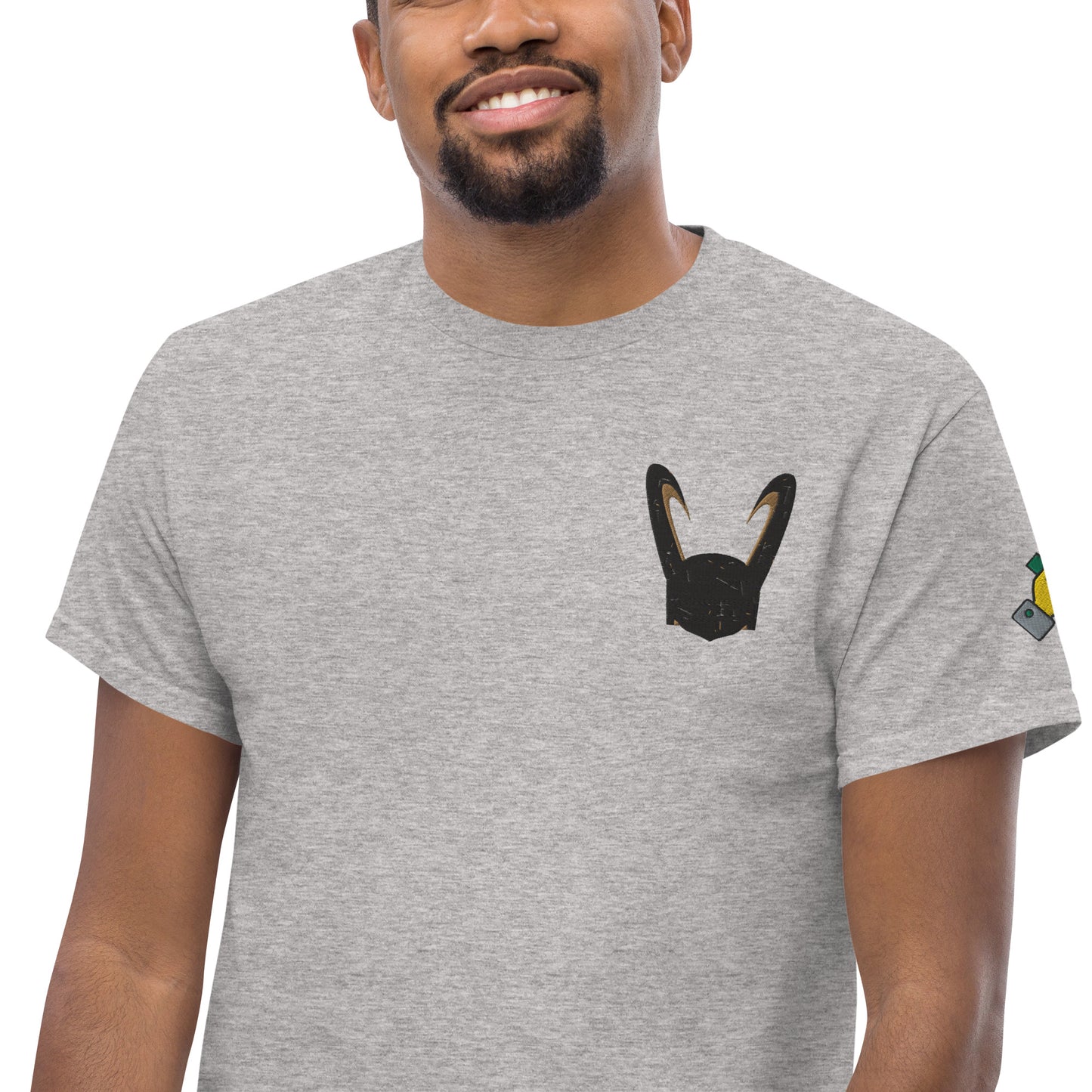 Loki God Of Stories Helmet Embroidered Tee