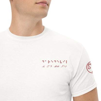 Matt Murdock Braille "Daredevil-The Man Without Fear" Embroidered Tee