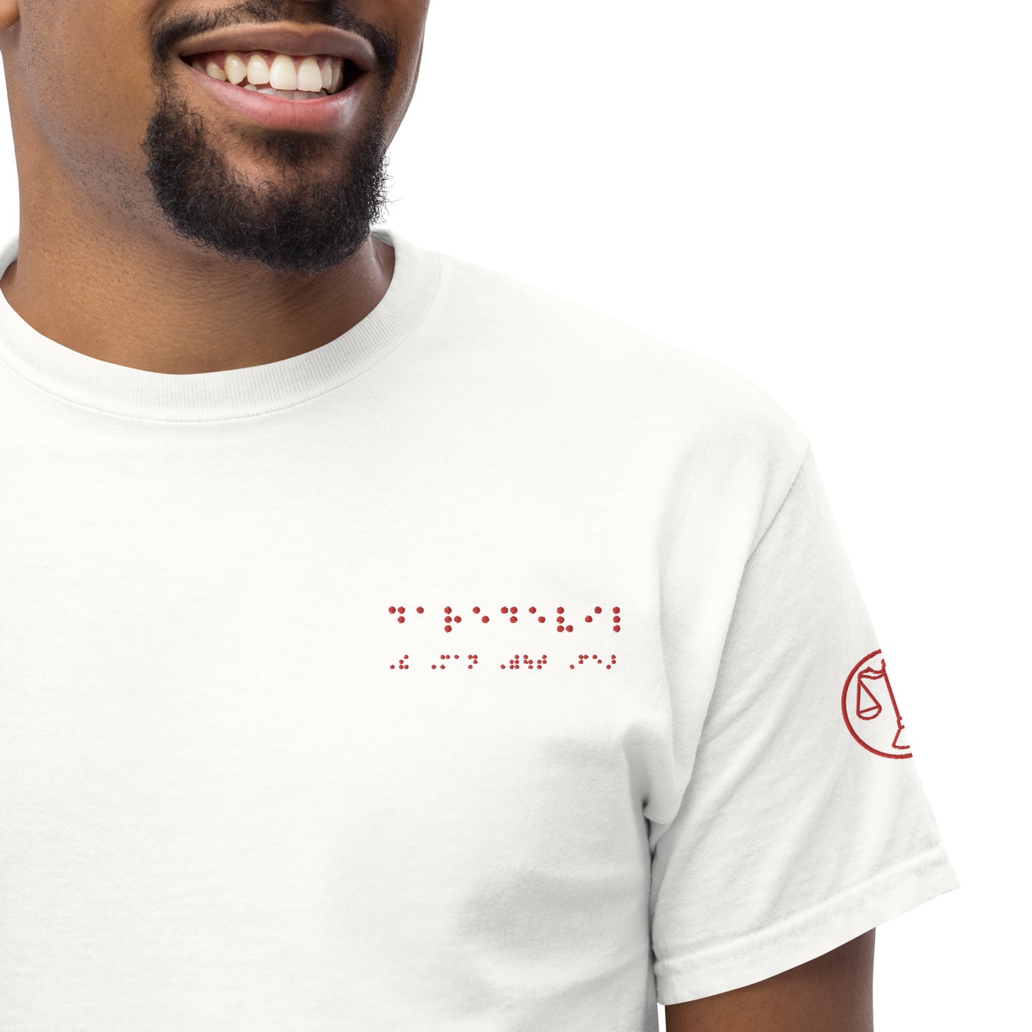 Matt Murdock Braille "Daredevil-The Man Without Fear" Embroidered Tee