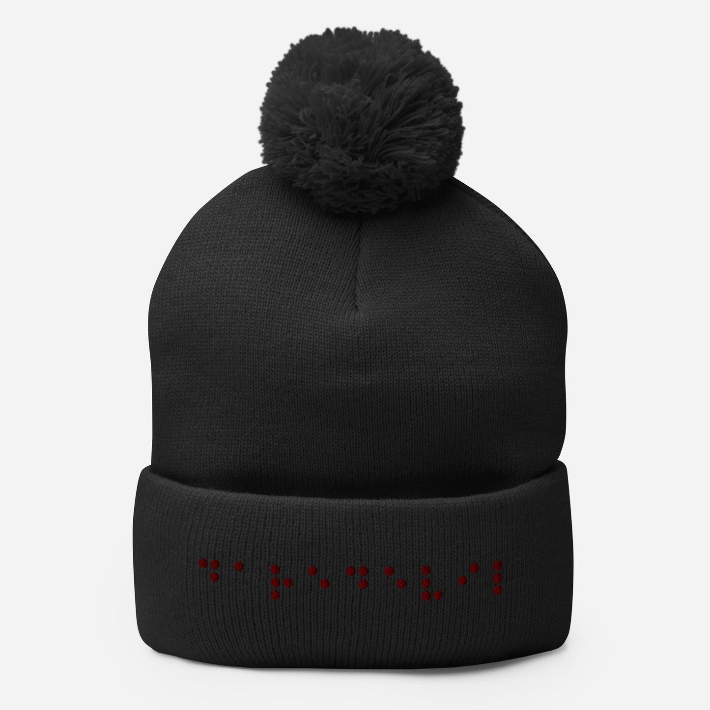 Matt Murdock Braille "Daredevil" Embroidered Pom-Pom Beanie